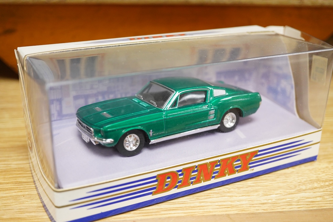 Forty-four boxed 1980s Matchbox Dinky vehicles, mainly cars, together with a few light commercial vehicles, a Mercedes-Benz coach, etc.